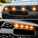 BUFEETERS   Front Bumper Grille With Accessories&4 LED Fit For 2016 2017 2018 2019 2020 2021 2022 2023 Toyota Tacoma,Mesh Style,Matte Black