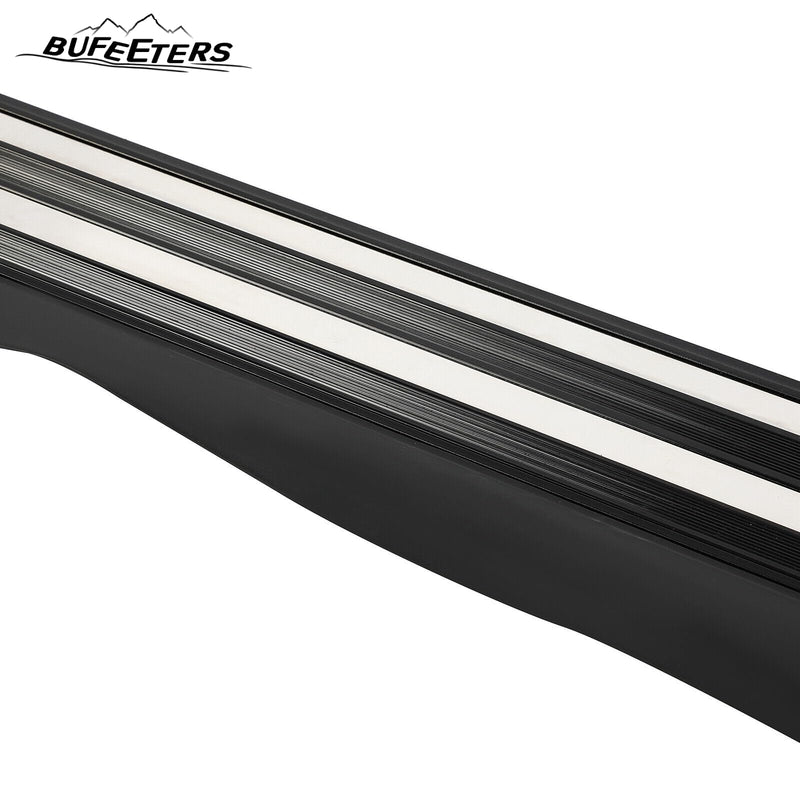 BUFEETERS  Side Step Running Board Nerf Bar Fit For 2009 2010 2011 2012 2013 2014 2015 Honda Pilot,Black&Silver