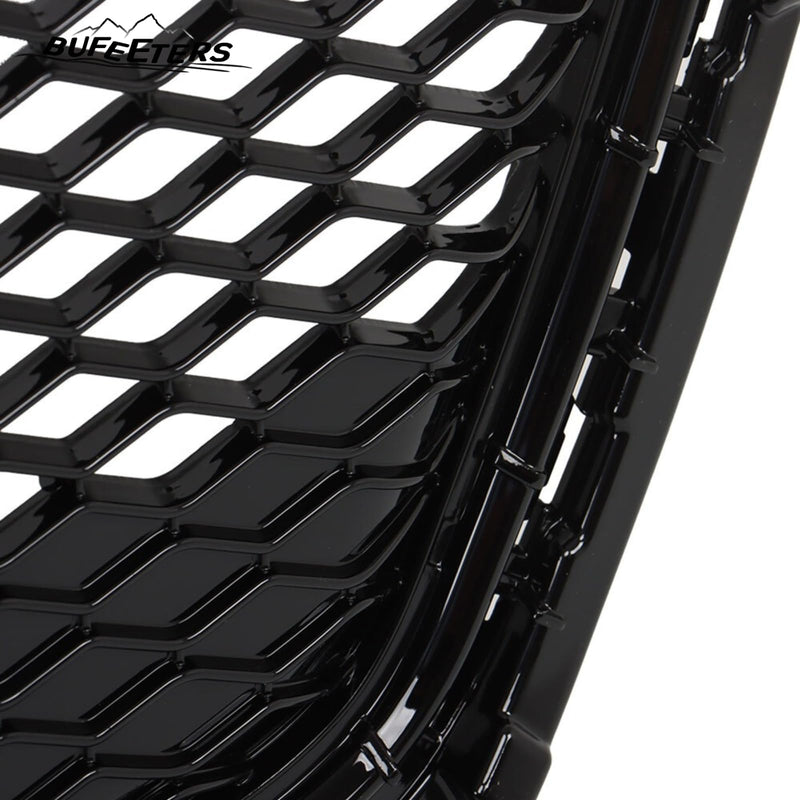 BUFEETERS   Front Bumper Upper Grille Fit For 2016 2017 2018 2019 2020 2021 Cadillac XT5,Mesh Style,Gloss Black