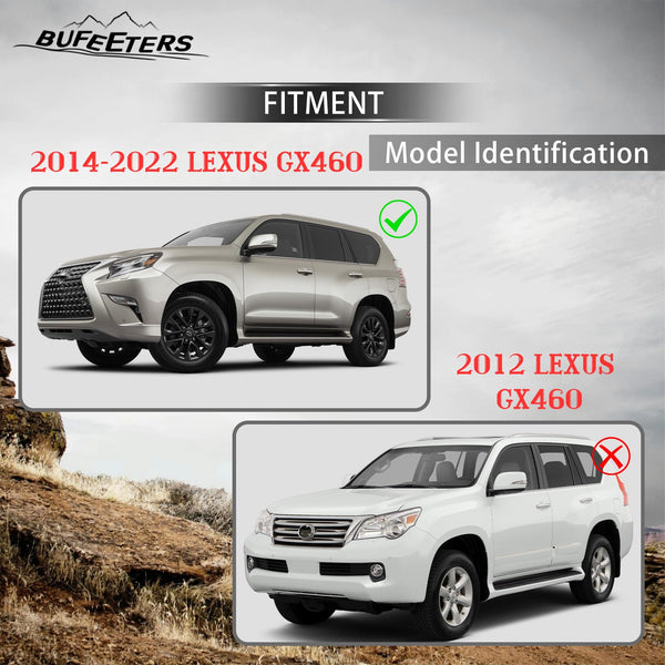 BUFEETERS Front Upper Lower Grille Luxury Grill Fit For 2014 2015 2016 2017 2018 2019 2020 2021 2022 LEXUS GX460,Factory Style,Chrome&Gray