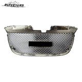 BUFEETERS Front Upper Grille Round Hole Mesh Fit For 2007 2008 2009 2010 2011 2012 2013 2014 GMC Yukon/Yukon XL,Denali Style,Gloss Black