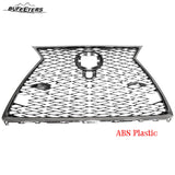 BUFEETERS  Front Bumper Grille Assembly Fit For 2018 2019 Lexus NX300 F Sport,Honeycomb Style,Painted Dark Gray Shell and Insert