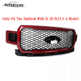 BUFEETERS  Front Radiator Grille Grill Assembly Fit For 2018 2019 2020 Ford F-150,Honeycomb Style,Ruby Red Metallic&Black