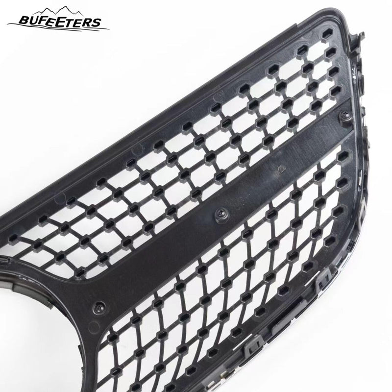 BUFEETERS  Front Bumper Upper Grille Fit For 2014 2015 2016 2017 Mercedes Benz W207 E-CLASS Coupe Facelift,Diamond Style,Black