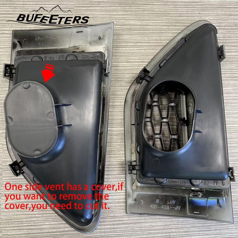 BUFEETERS  Front Grille Air Side Vent Set Fit For 2010 2011 2012 2013 Land Rover Range Rover Sport L320,Mesh Style,Black&Silver