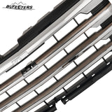 BUFEETERS Front Bumper Upper Grille Fit For 2022 2023 2024 Chevy Silverado 1500 High Country,Chrome&Silver