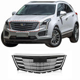 BUFEETERS   Front Bumper Upper Grille Fit For 2016 2017 2018 2019 2020 Cadillac XT5,Horizontal Billet  Style,Chrome&Black