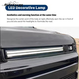 BUFEETERS  LED Grille Trim Strips Fit For 2020 2021 2022 2023 2024 Defender 90 110 130,LED lights Style,Black