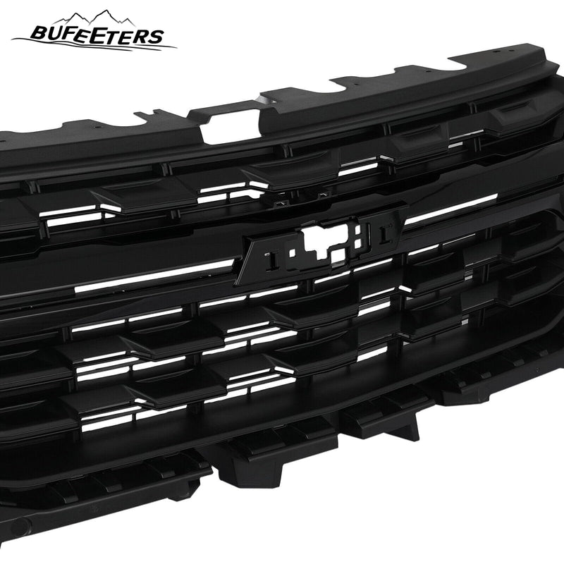 BUFEETERS Front Bumper Upper Grille  Grill W/ Gloss Black Trim Fit For 2021 2022 Chevrolet Colorado