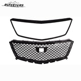 BUFEETERS  Front Bumper Upper Grille&Grille Outer Frame Fit For 2017 2018 2019 2020 2021 2022 2023 Cadillac XT5,Factory Style,Gloss Black