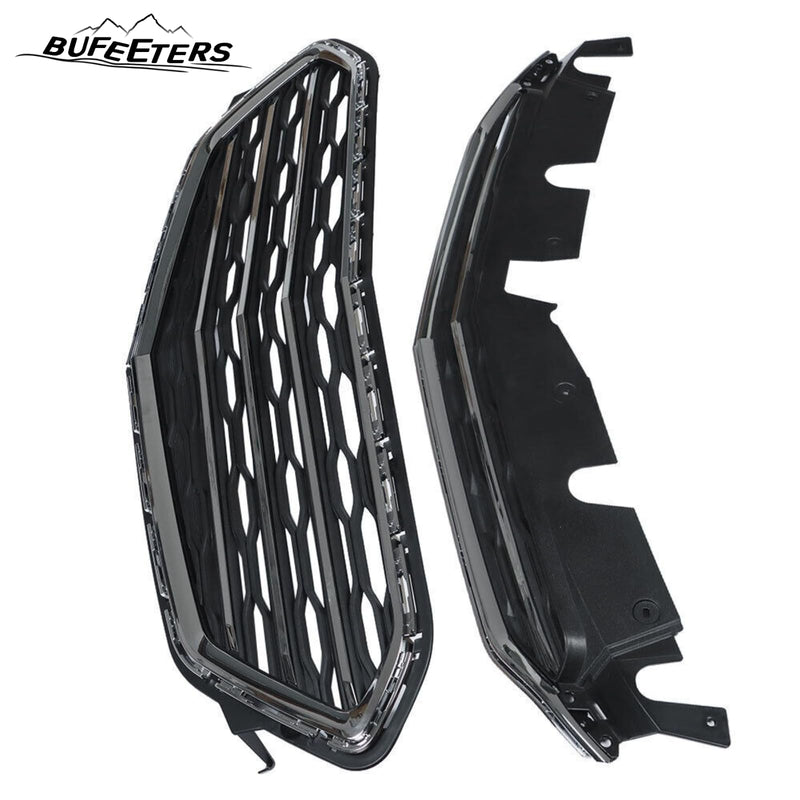 BUFEETERS Front Bumper Upper & Lower Grille Set Fit For 2016 2017 Chevrolet Equinox,Chrome&Black