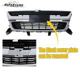 BUFEETERS  Front Bumper Upper Grille Fit For 2015 2016 2017 2018 2019 2020 Chevrolet Colorado,Mesh Style,Chrome&Black