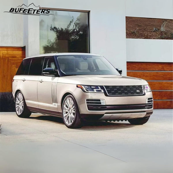 BUFEETERS   Front Grille Mesh Vent Cover Grill Bar Fit For Range Rover 2018+ SVA,Black&Silver