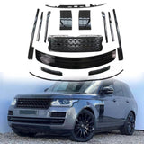 BUFEETERS  Front Grille Mesh Side Vent Body Trim Fit For 2014 2015 2016 2017 Land Rover Range Rover,Mesh Style,Gloss Black