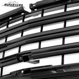 BUFEETERS Front Bumper Upper Grille Fit For 2022 2023 2024 Chevy Silverado 1500 High Country,Horizontal Billet Style,Gloss Black