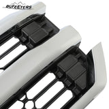 BUFEETERS Front Bumper Upper Grille Fit For 2016 2017 2018 2019 Chevrolet Silverado 1500,Honeycomb Style,Chrome&Black
