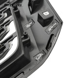 BUFEETERS Front Bumper Upper Grille Fit For 2015 2016 2017 2018 2019 2020 Chevrolet Tahoe,Mesh Style,Gloss Black
