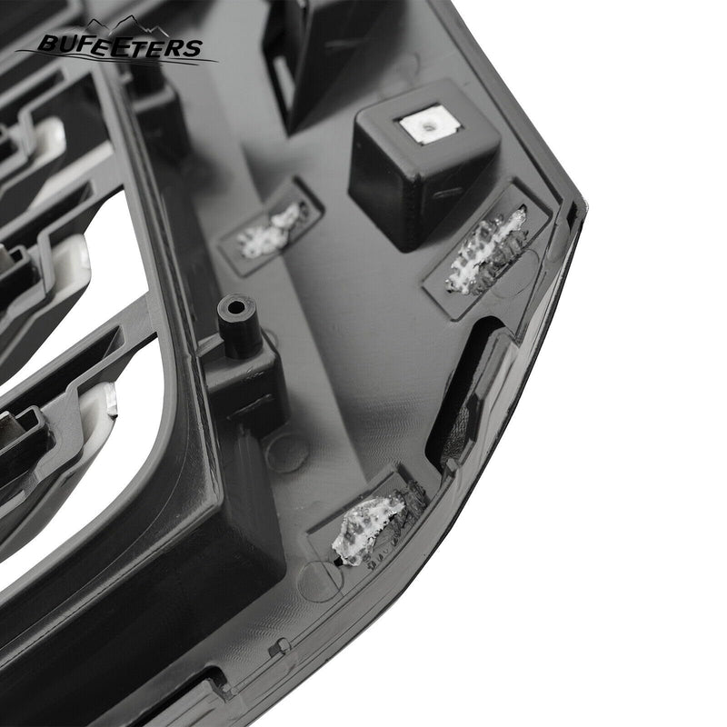 BUFEETERS Front Bumper Upper Grille Fit For 2015 2016 2017 2018 2019 2020 Chevrolet Tahoe,Mesh Style,Gloss Black