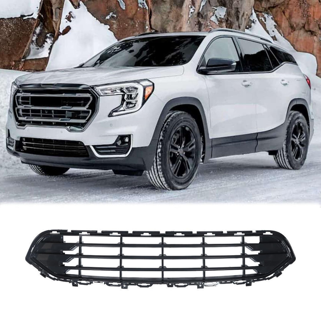 BUFEETERS Front Bumper Lower Grille Fit For 2018 2019 2020 2021 GMC Terrain,Factory Style,Black