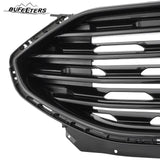 BUFEETERS  Front Bumper Upper Grille Cover W/o Camero Hole Fit For 2019 2020 2021 2022  Ford Edge SE SEL,Mesh Style,Gloss Black