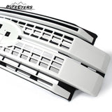 BUFEETERS Front Bumper Upper Grille Fit For 2017 2018 2019 F-250 F-350 F-450 F-550 Super Duty,Platinum Style,Oxford White&Matte Black
