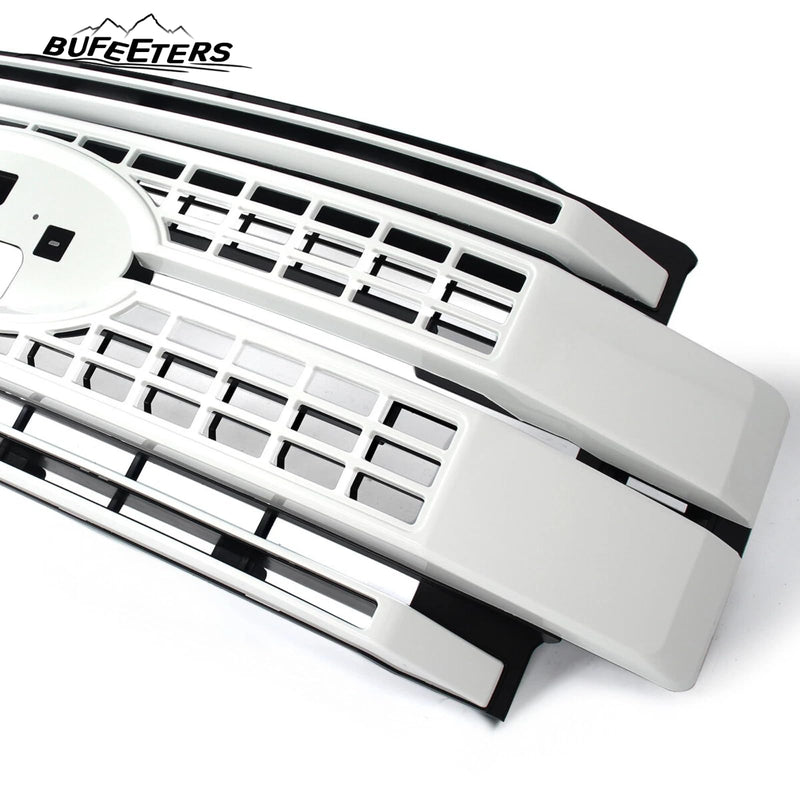 BUFEETERS Front Bumper Upper Grille Fit For 2017 2018 2019 F-250 F-350 F-450 F-550 Super Duty,Platinum Style,Oxford White&Matte Black