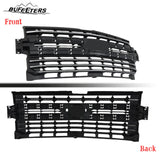 BUFEETERS Front Bumper Upper Grille W/Chrome Trim Fit For 2019 2020 2021 Chevy Silverado 1500,Horizontal Billet Style,Chrome&Black