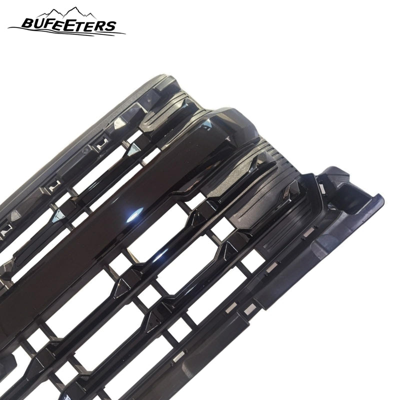 BUFEETERS Front Bumper Upper Grille Fit For 2022 2023 2024 Chevy Silverado 1500,Horizontal Billet Style,Gloss Black