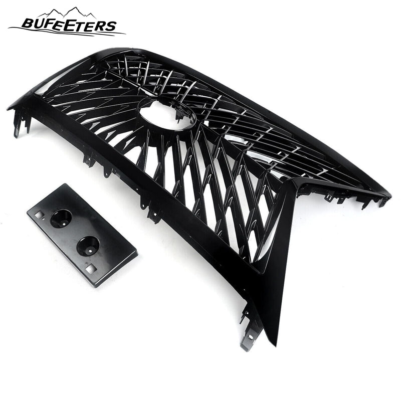 BUFEETERS Front Upper Grille Fit For 2014 2015 2016 2017 2018 2019 2020 2021 2022 LEXUS GX460,Mesh Style,Gloss Black
