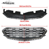BUFEETERS Front Bumper Upper & Lower Grille Set Fit For 2016 2017 Chevrolet Equinox,Chrome&Black