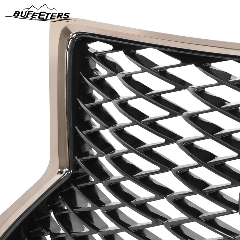 BUFEETERS  Front Upper Grille Without Camera Hole Fit For 2020 2021 2022 Lexus RX350 RX450h RX450hL F Sport,Mesh Style,Chrome&Black