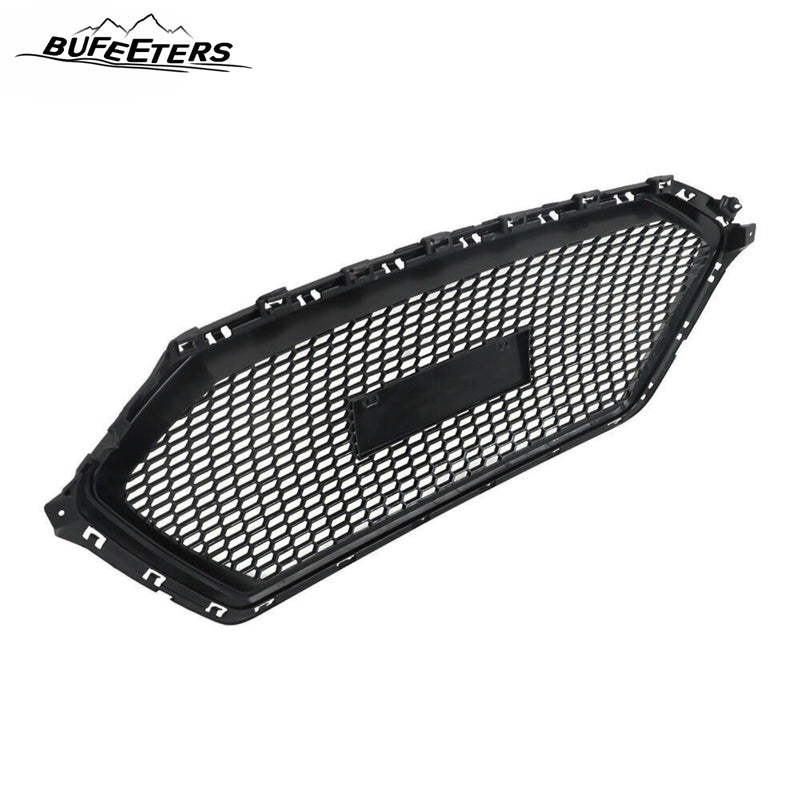 BUFEETERS     Front Bumper Hood Grille Fit For 2017 2018 Hyundai Elantra Sedan,Honeycomb Style,Matte Black
