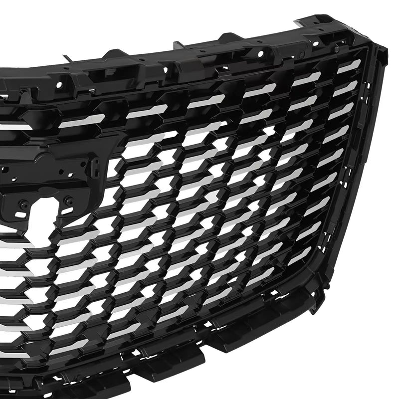BUFEETERS Front Grille Grill Fit For 2016 2017 2018 2019 2020 2021 2022 2023  Cadillac XT5,Sky Diamond Style,Silver+Black