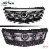 BUFEETERS  Front Bumper Upper Grille Fit For 2014 2015 2016 2017 2018 2019 Cadillac CTS,Factory Style,Nickle Pearl Chrome
