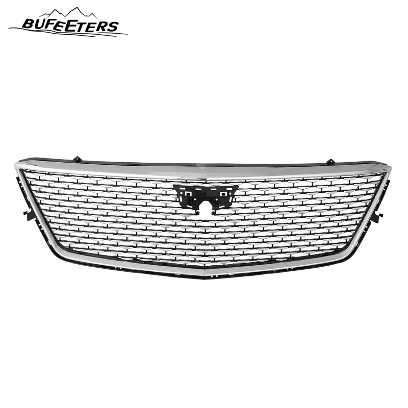 BUFEETERS  Front Bumper Upper Grille Chrome Fit For 2019 2020 Cadillac CT6,Honeycomb  Style