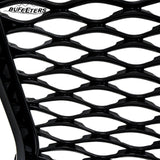 BUFEETERS  Front Bumper Upper Grille With Camera Option Fit For 2016 2017 2018 2019 2020 INFINITI QX60,Mesh Style,Gloss Black