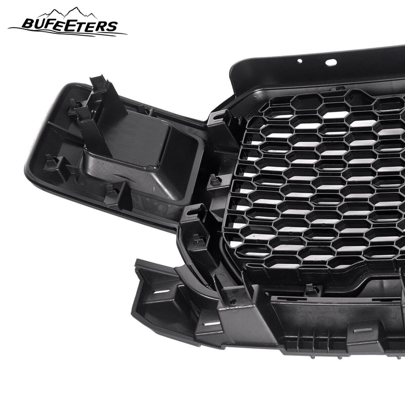 BUFEETERS  Front Upper Grille Grill Assembly Fit For 2018 2019 2020 Ford F-150,Honeycomb Style,Agate Black