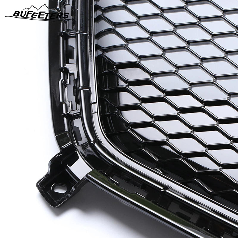 BUFEETERS  Front Mesh Radiator Bumper Upper Grille W/o Camera Hole Fit For 2016 2017 2018 Cadillac CT6,Honeycomb Style,Black