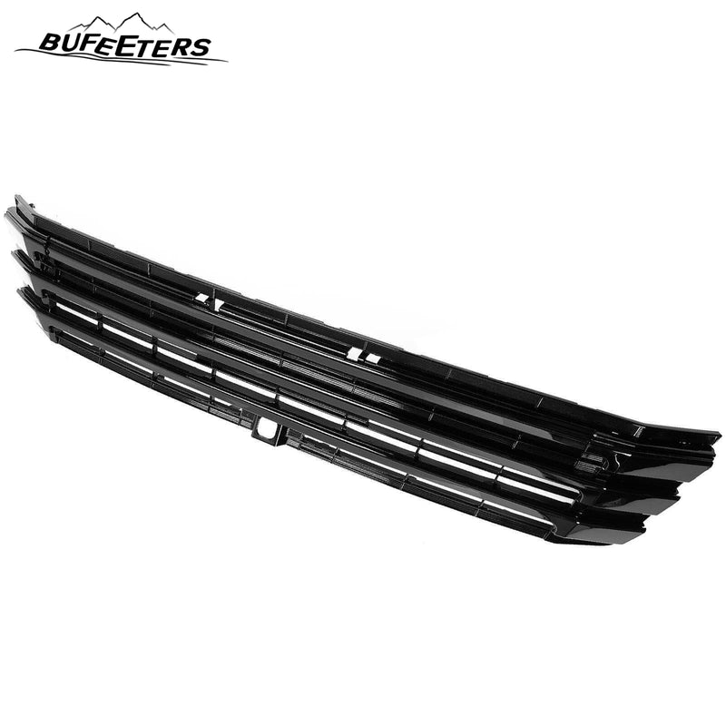 BUFEETERS Front Upper and Lower Grille Fit For 2017 2018 2019 Toyota Highlander,Factory Style,Gloss Black