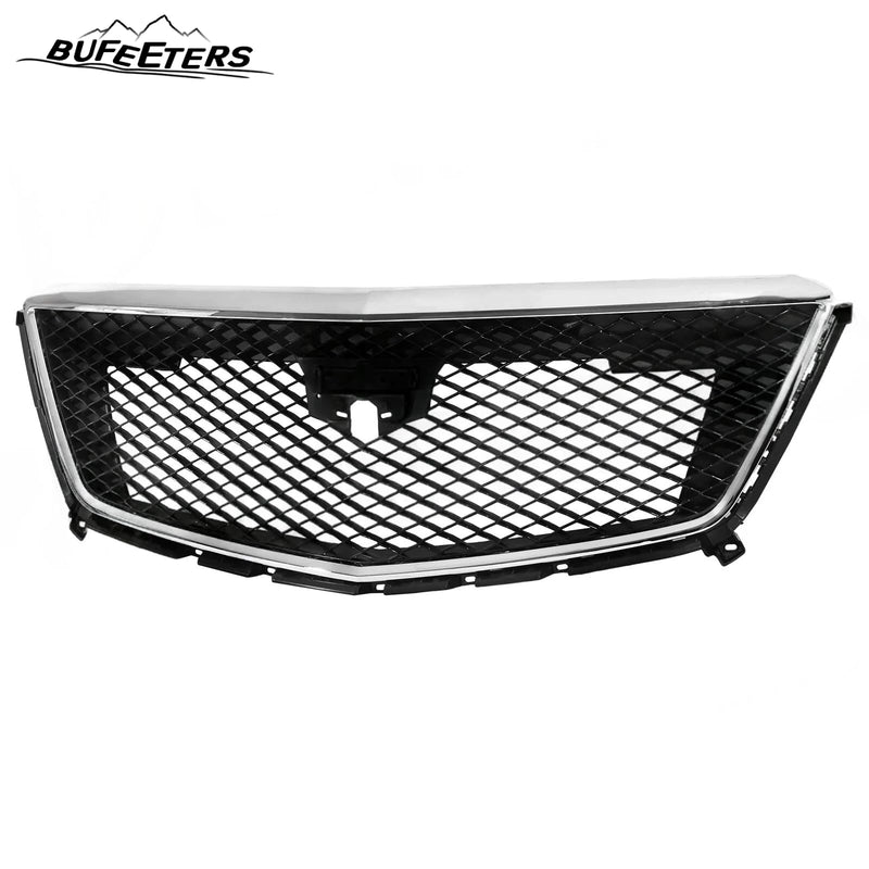 BUFEETERS   Front Bumper Upper Grille W/Chrome Molding Fit For 2017 2018 2019 2020 2021 2022 2023 Cadillac XT5,Mesh Style,Chrome&Black