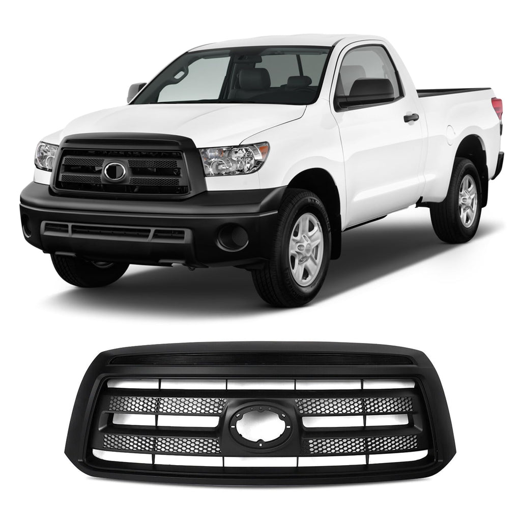 BUFEETERS   Front Bumper Grille Fit For 2010 2011 2012 2013 Toyota Tundra,Factory Style,Matte Black