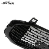 BUFEETERS Front Bumper Upper Grille Fit For 2018 2019 2020 2021 GMC Terrain,Denali Style,Gloss Black