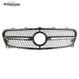 BUFEETERS  Front Bumper Upper Grille Fit For 2018 2019 2020 Mercedes Benz GLA-Class X156,Diamond Style,Silver
