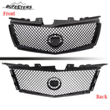 BUFEETERS  Front Bumper Upper Grille Fit For 2008 2009 2010 2011 2012 2013 Cadillac CTS,Mesh Style,Gloss Black