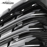 BUFEETERS Front Bumper Upper Grille Fit For 2022 2023 2024 Chevy Silverado 1500 High Country,Horizontal Billet Style,Gloss Black