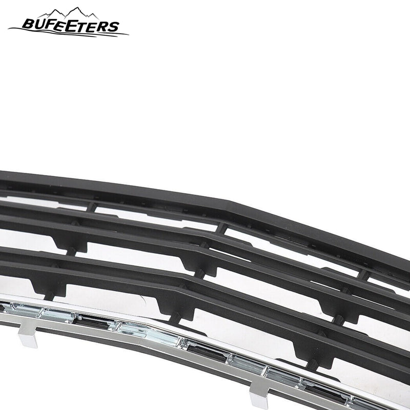 BUFEETERS  5PCS Front Bumper Lower Grille&Fog Lights&Bezels Set Fit For 2013 2014 2015 2016 2017 Chevy Chevrolet Traverse,Factory Style,Chrome&Black