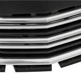 BUFEETERS   Front Bumper Upper Grille Fit For 2016 2017 2018 2019 2020 Cadillac XT5,Horizontal Billet  Style,Chrome&Black