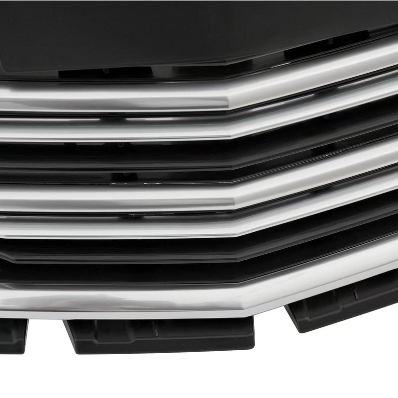 BUFEETERS   Front Bumper Upper Grille Fit For 2016 2017 2018 2019 2020 Cadillac XT5,Horizontal Billet  Style,Chrome&Black