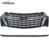 BUFEETERS  12PCS Front Bumper Cover Grille Assembly Kit Fit For 2022 2023 2024 Chevy Chevrolet Traverse,Horizontal Billet Style,Chrome&Black