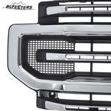 BUFEETERS Front Bumper Upper Grille Fit For 2020 2021 2022 F-250 F-350 F-450 F-550 Super Duty,Platinum Style,Chrome&Black